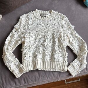 Sea New York White Lace Sweater